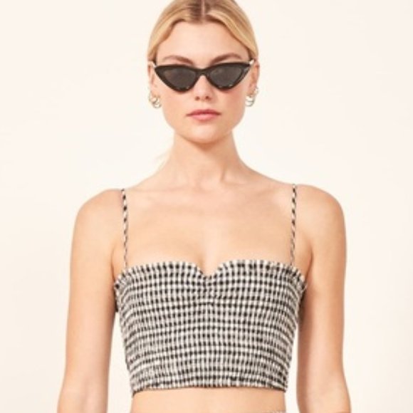 reformation gingham top